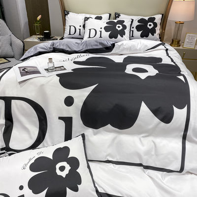 Home Textiel Customized kleur bedden set met ingebouwde lakens en ontwerper dekbed