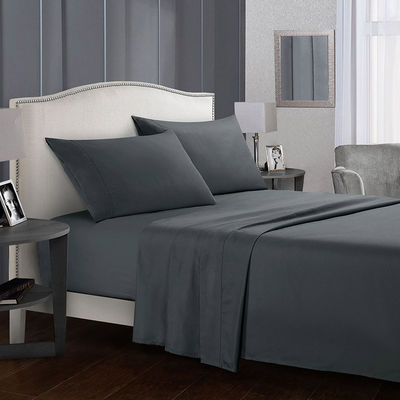 Custom Hotel Labels Duurzaam Custom Logo Wit Luxe Home Hotel Bed Sheet Bed Linen Set