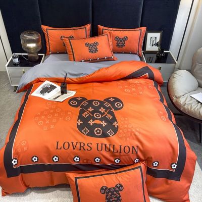 Cartoon Beer Luxe Gewelddadige Beer Bed Sheet Dekbed Dekbed Designer Bedden Set Duurzaam