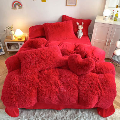 Moderne Pink Princess dekbed sets voor herfst-winter Custom kerstcadeautjes winkels
