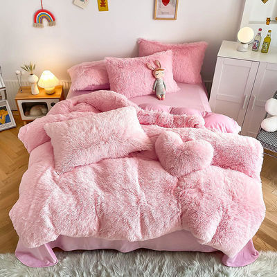Moderne Pink Princess dekbed sets voor herfst-winter Custom kerstcadeautjes winkels