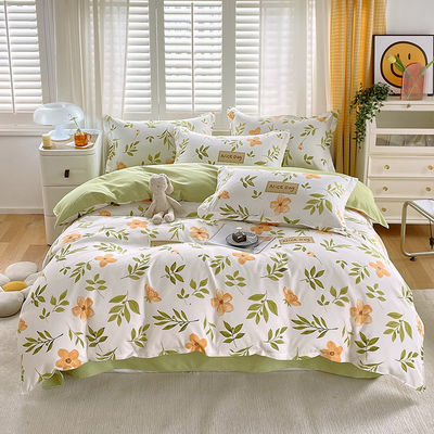 Reactief drukken eenvoudig bloemenpatroon polyester beddengoed voor luxe beddengoed
