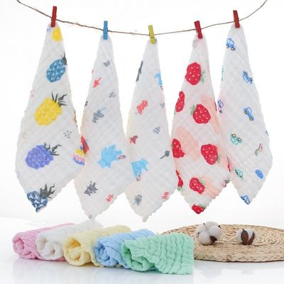Gepersonaliseerde biologische katoen mosselin baby handdoeken geburp stof 30x30cm 25x50cm in wit