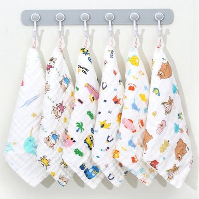 Gepersonaliseerde biologische katoen mosselin baby handdoeken geburp stof 30x30cm 25x50cm in wit