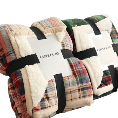 Kerst Tartan Flannel deken zet duurzame plaid sofa met Custom Advantage