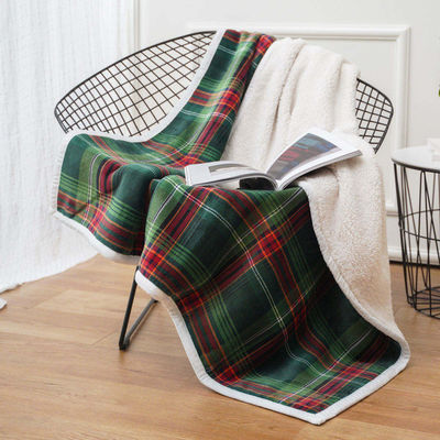 Kerst Tartan Flannel deken zet duurzame plaid sofa met Custom Advantage
