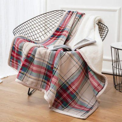 Kerst Tartan Flannel deken zet duurzame plaid sofa met Custom Advantage