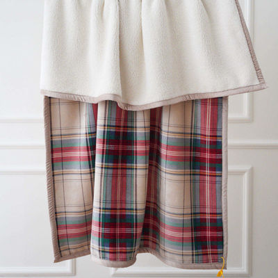 Kerst Tartan Flannel deken zet duurzame plaid sofa met Custom Advantage