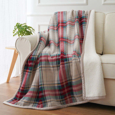 Kerst Tartan Flannel deken zet duurzame plaid sofa met Custom Advantage