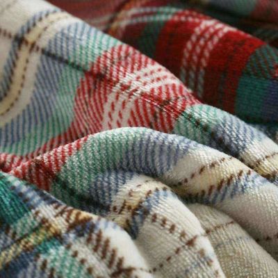 Kerst Tartan Flannel deken zet duurzame plaid sofa met Custom Advantage