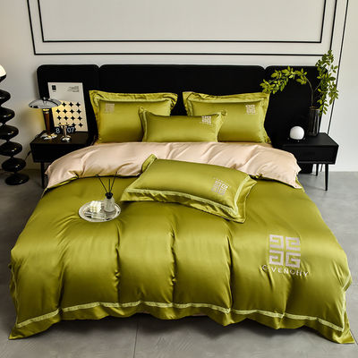 Eenvoudige stijl aangepast luxe geborduurde designer beddengoed sets met aangepaste grootte