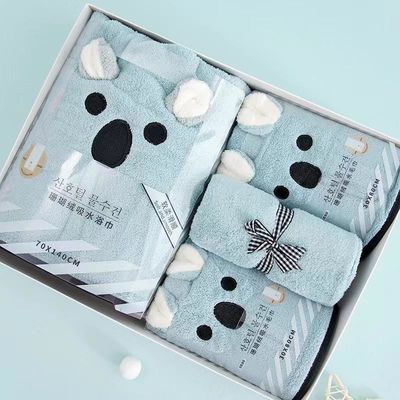 4 stukken badhanddoek set zachte aanraking handgezicht bedrukt luxe baddoek set bad het hele seizoen