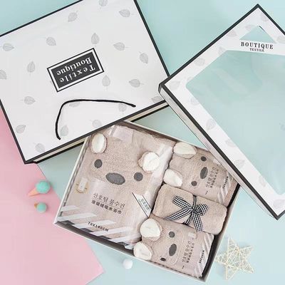 4 stukken badhanddoek set zachte aanraking handgezicht bedrukt luxe baddoek set bad het hele seizoen