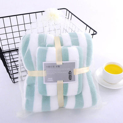 Verkoop solide kleur microfiber koraal vlies baddoek voor thuis