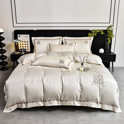 100% polyester tencel borduurbedden set 4pcs cadeaubon 1,5m 1,8m beddoek beddek