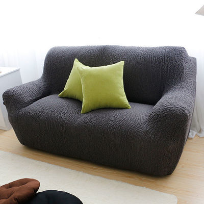 Rectangle Light Luxury Style Seersucker Solid Color Sofa Covers voor woonkamer Decor