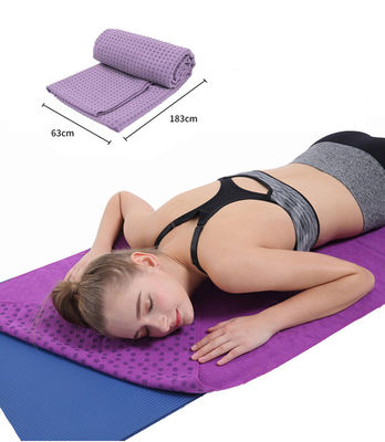 Niet-glijdende hot yoga handdoek met siliconen stippen Eco-vriendelijk en op maat gemaakte printerontwerpen