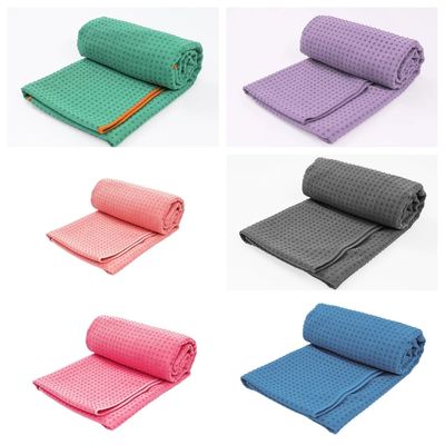 Niet-glijdende hot yoga handdoek met siliconen stippen Eco-vriendelijk en op maat gemaakte printerontwerpen