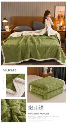 Luxe super dik Jacquard pluis overgrote Sherpa bed deken gooi voor behoeften
