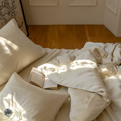 Nationale normen Kleurvastheid Klasse 4 stuks 100% Tencel Fiber Bedden Set voor Hotel