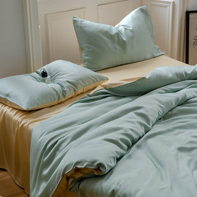 Nationale normen Kleurvastheid Klasse 4 stuks 100% Tencel Fiber Bedden Set voor Hotel