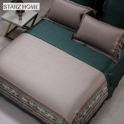 60S bloemenpatroon Custom Comforter Cotton Bed Sheets voor King Size Luxe Bed Set