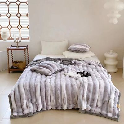 Uitstekend Warm Grey Flannel All Season Ultra Soft Plush Dikke Fuzie Dekens Voor Sofa