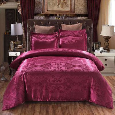Europese stijl Rotary Screen Printing Satin beddengoed Set 3 4 6 7 Piece Cotton Sheet Kussen Hoesje Dekbed