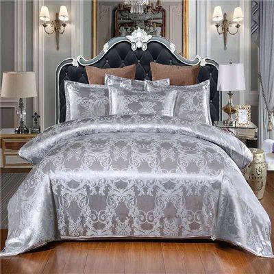 Europese stijl Rotary Screen Printing Satin beddengoed Set 3 4 6 7 Piece Cotton Sheet Kussen Hoesje Dekbed