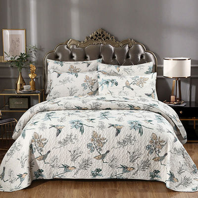 Ervaar ultieme comfort met deze 3 stuks aanpasbare luxe gedrukte quilt set