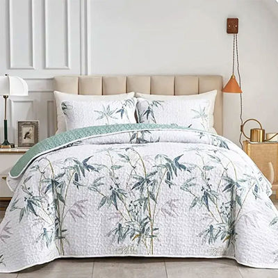 Ervaar ultieme comfort met deze 3 stuks aanpasbare luxe gedrukte quilt set