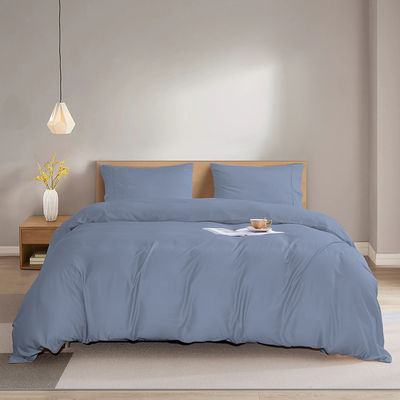 Custom 60S 300TC Solid Color Bamboe Fiber Bedden Set met Quilt Cover en kussens
