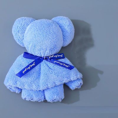 Kinder leeftijdsgroep 30x30cm Koralen fluweel Vlies Beer handdoek voor trouwgeschenken
