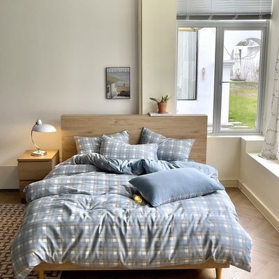 Retro-stijl schaakbord linnen dekbed bedden voor een chique en tijdloze look