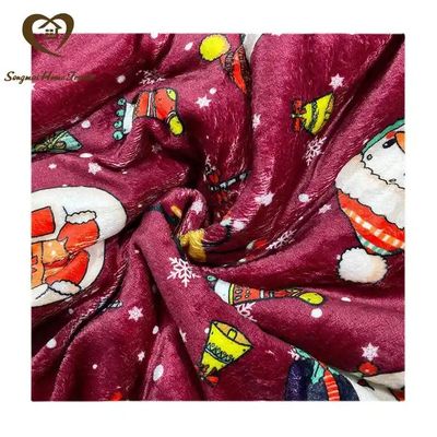 Anti-pilling Coral Fleece Double Layer Sherpa Plush Blanket voor op maat gemaakte kerstcadeaus