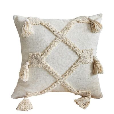 Gepersonaliseerde Wabi-sabi Bohemian Style 3D Linnen Type Loop Velvet Tassel Kussen