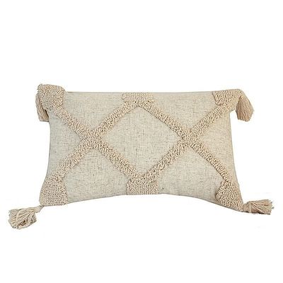 Gepersonaliseerde Wabi-sabi Bohemian Style 3D Linnen Type Loop Velvet Tassel Kussen