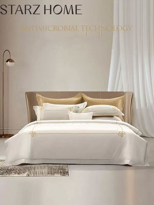 Solid Pattern 200S Double Stranded Long Staple Cotton 4 Piece Bed Linen Set Een must-have