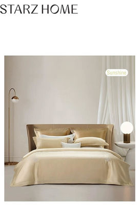 Solid Pattern 200S Double Stranded Long Staple Cotton 4 Piece Bed Linen Set Een must-have