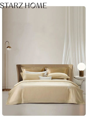 Solid Pattern 200S Double Stranded Long Staple Cotton 4 Piece Bed Linen Set Een must-have