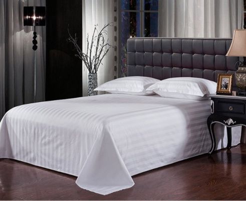 Stoffen Aantal 40 Populair Puur 100% Katoen Satin Bed Sheet Wit Geschikt Linnen Bed Linnen Sets