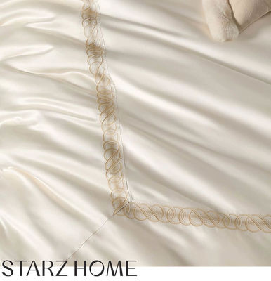 100% katoenen satin bedden sets Europese stijl 200S Double Stranded Long Staple