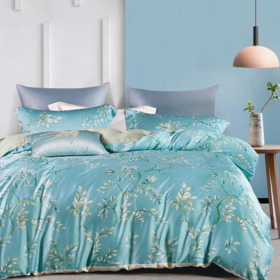 100% Tencel Luxury Silky Soft Bed Set 300TC Printed Fabric Quilt Cover Kussensets