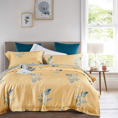 100% Tencel Luxury Silky Soft Bed Set 300TC Printed Fabric Quilt Cover Kussensets