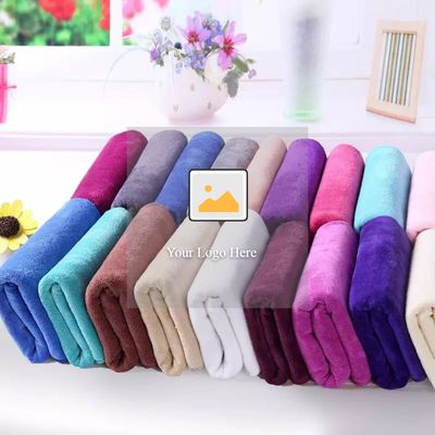 85% polyester 15% polyamide maat en logo Microfiber stof baddoek voor hotel