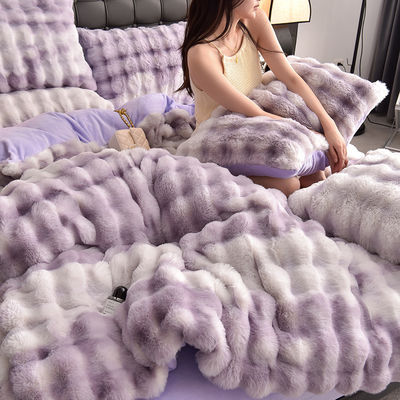 2023 Hot Rabbit Hair 4-Piece Set in Rabbit Velvet Milk Velvet voor eenmalig thuis