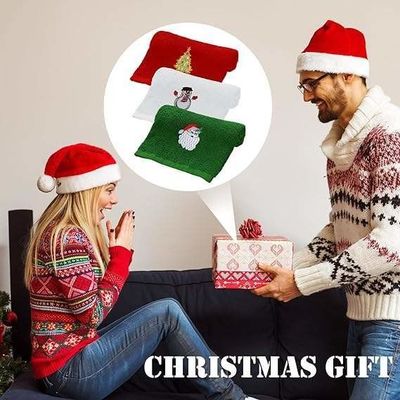 2023 Kersthanddoeken cadeau set Hypoallergene katoenen handdoeken in cadeaubon met borduurwerk