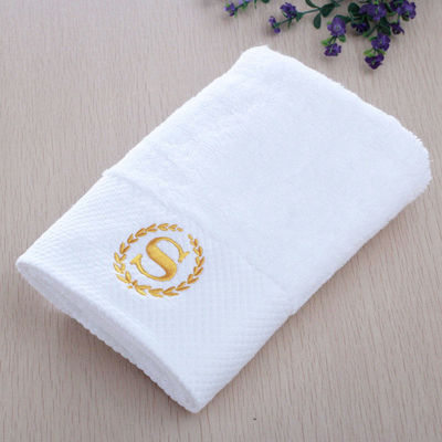 Custom Logo Hotel Handdoek Set Breed gestreepte koraal fluweel 35*75cm 70*140cm zacht absorberend