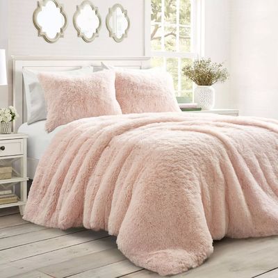 Gepersonaliseerde beddengoed Set ontwerpen 3 stuk Luxe Soft Shaggy Plush False Fur Comforter Set