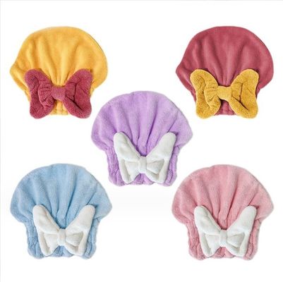 Huis Haar Turban Dubbellaag Microfiber Haar Wrap Handdoek Verschillende kleuren voor keuze